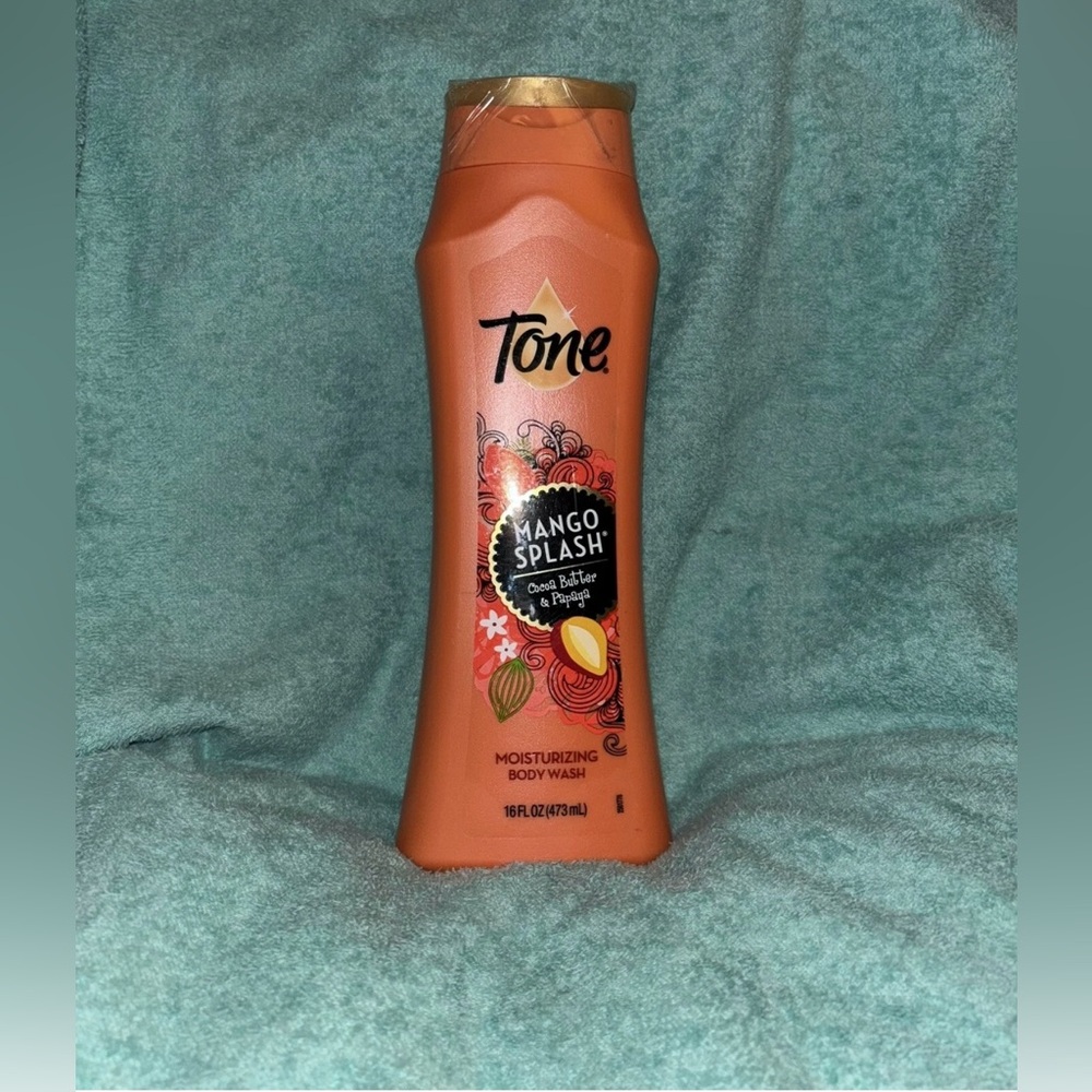 1 (one) 16 Ounce Tone Moisturizing Body Wash Mango Splash Cocoa Butter & Papaya